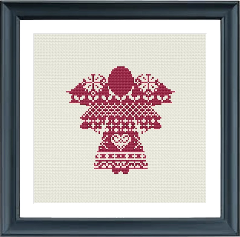 Christmas Cross Stitch Pattern Christmas Angel Nordic Angel Etsy