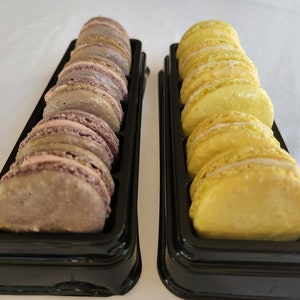 A Dozen Macarons, alternating flavors - French cookies, treats