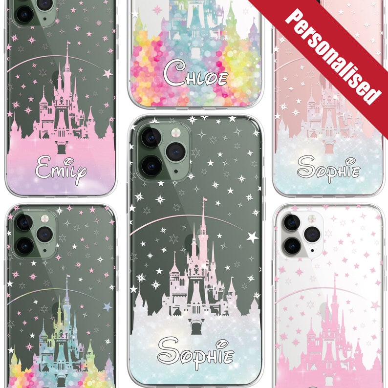 Personalised Disney Style Castle Movie Phone Case Clear Tpu Etsy Ireland