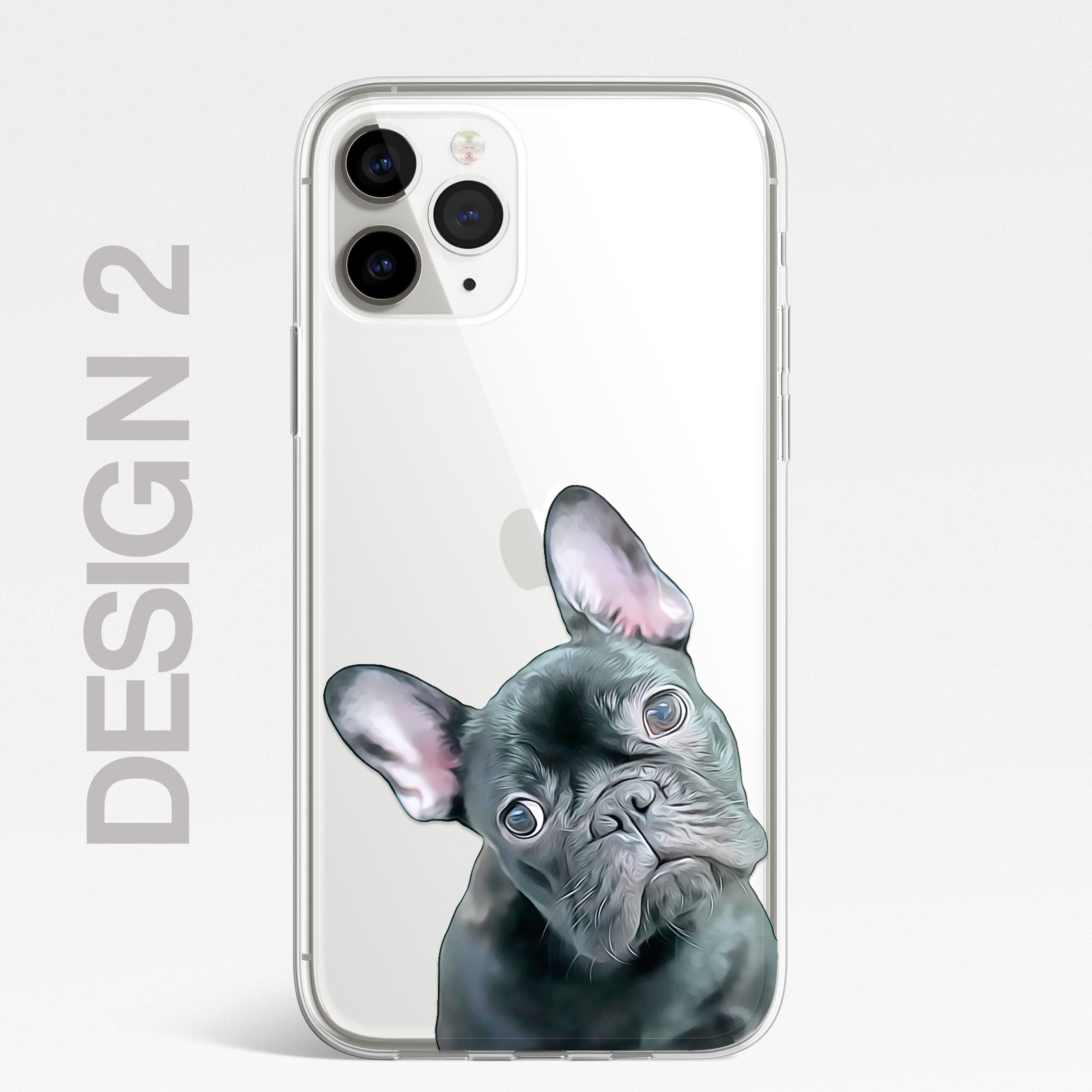 Custodia per telefono Bulldog francese per iPhone 7+8+, flessibile TPU Gel Cover con design Frenchie & Slim Phone Cover protettiva 5