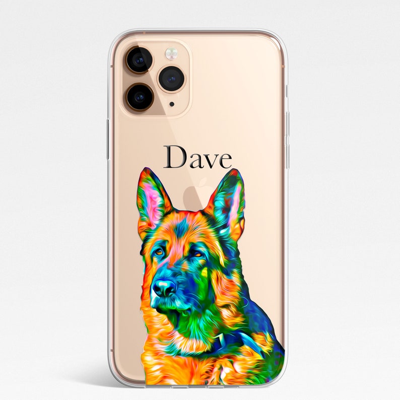 PET Pintura Retrato Perro Gato Caballo Animal Personalizado Foto CLEAR Funda de cubierta de teléfono para iPhone 15 14 13 12 Pro Max Plus Galaxy imagen 9