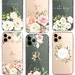 Personalised Floral Phone Case, Custom Flowers case, Luxury Phone Case, CLEAR Cover Roses Gold iPhone 14 13 12 11 Plus Pro Samsung Galaxy 