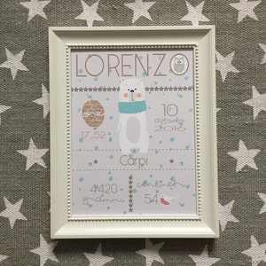 Stampa Nascita "POLAR BEAR"