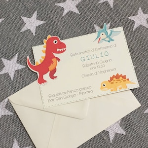 Invito Battesimo "Dinosaurs"