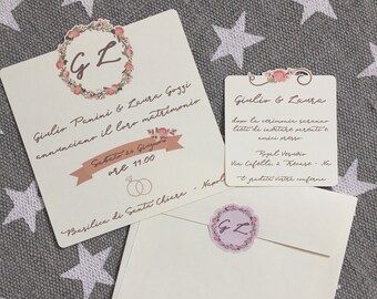 CAMPIONE partecipazioni matrimonio fai da te elegante SET anniversario fidanzamento compleanno battesimo DIY bianco pesca oro rosa taglio laser con busta CAMPIONE partecipazioni matrimonio fai da te elegante SET anniversario fidanzamento compleanno battesimo DIY bianco pesca oro rosa taglio laser con busta