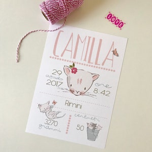 Stampa Nascita "KITTY"