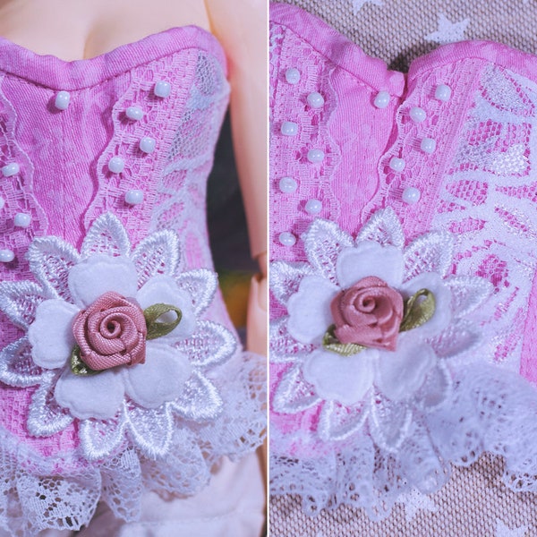 BJD - Ball Jointed Doll / Pink Corset / OOAK