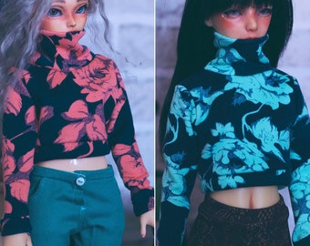 BJD - Ball Jointed Doll / Rose Crop Sweater /