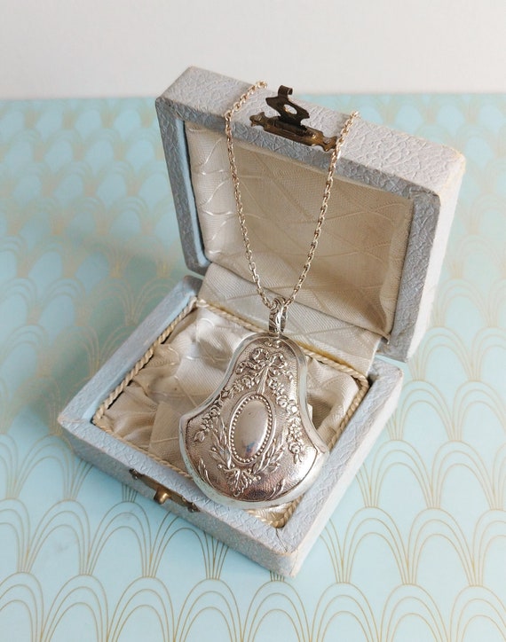 Antique French Silver Art Nouveau Bell Shaped Pen… - image 2