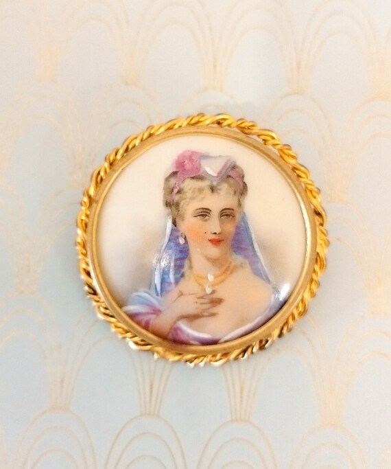 Antique French Miniature, Vintage Jewelry Box, Ha… - image 3