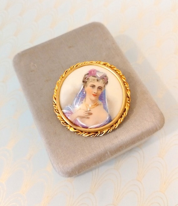 Antique French Miniature, Vintage Jewelry Box, Ha… - image 5