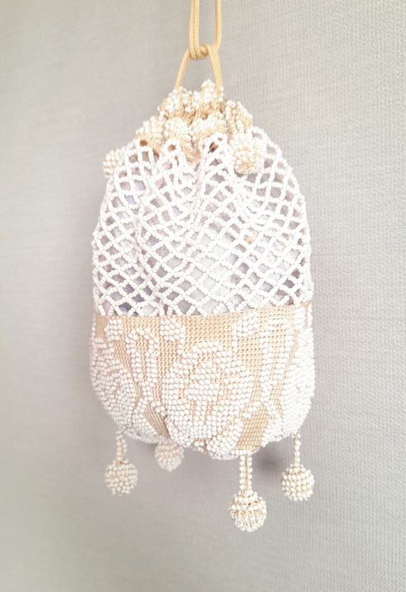 Antique French Hand Beaded Purse, Luxury 1930's E… - image 4