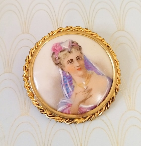 Antique French Miniature, Vintage Jewelry Box, Ha… - image 8