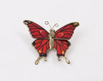 Vintage Monarch Butterfly Enamel Pin