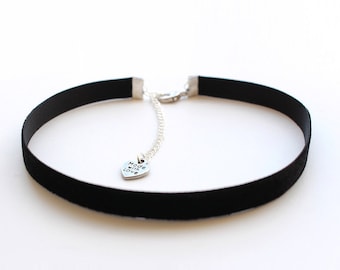 Eenvoudige zwarte choker zwarte choker zwart fluwelen choker choker ketting Plain Velvet 90s Choker Grunge Choker Basic Black Choker Tumblr Choker