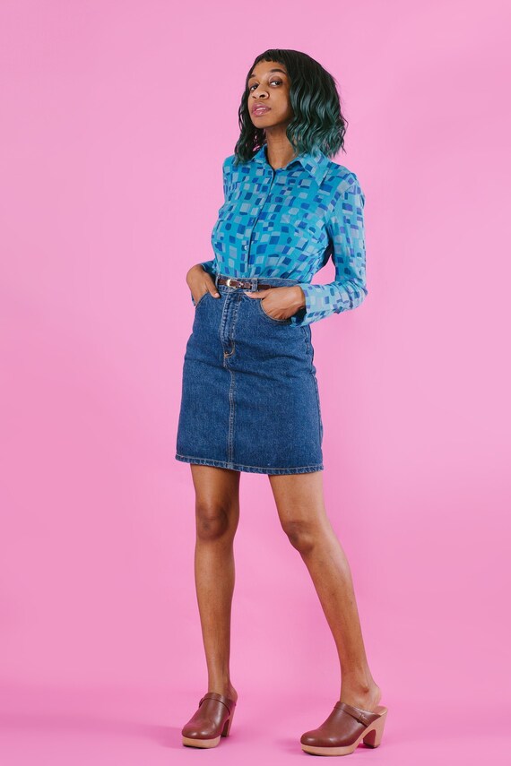 Vintage Y2K buttondown denim dungarees Gem