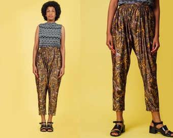 Vintage 90's Safari Jungle Animal Print Highwaist Pants