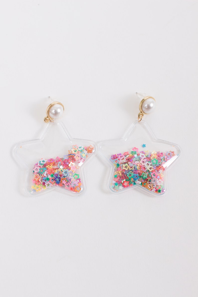 Boucles doreilles Star Glitter Rainbow Drop image 4