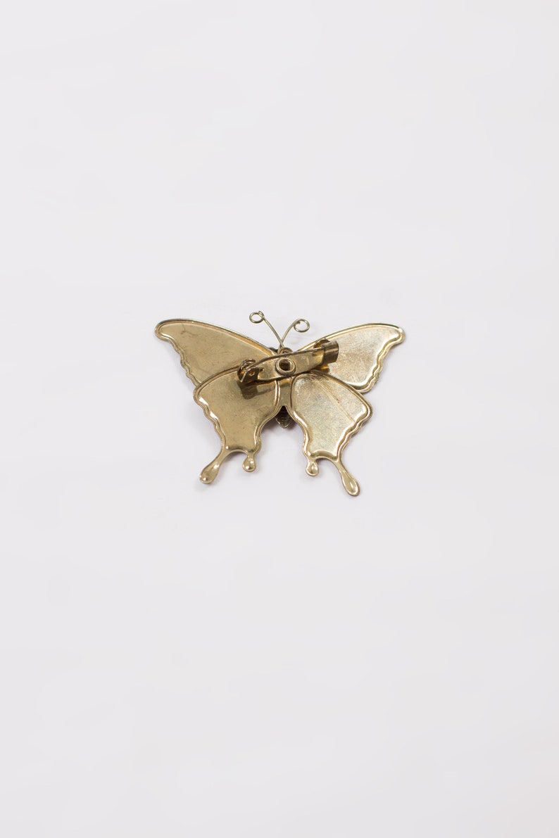 Vintage Monarch Butterfly Enamel Pin image 2