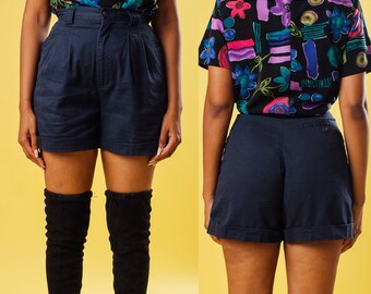 Vintage 90's Blue Highwaist Shorts