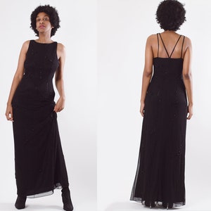 Vintage Y2K Black Sleeveless Maxi Evening Dress image 1