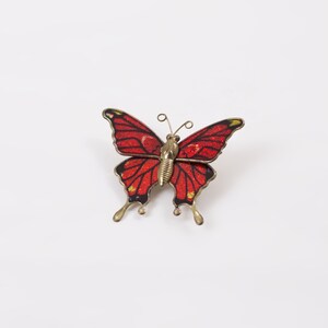 Vintage Monarch Butterfly Enamel Pin image 3