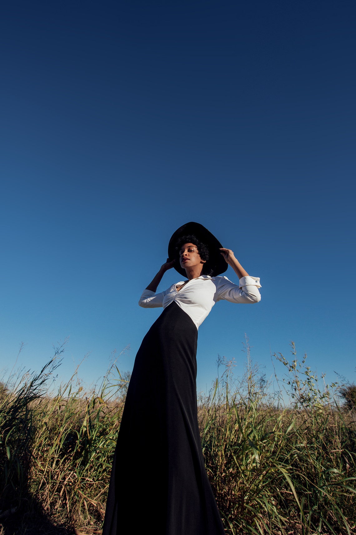 Vintage 90’s Tadashi Shoji Black and White Evening Dress - Etsy