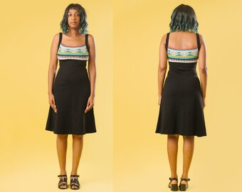 Vintage Y2K Black Knit Tank Dress