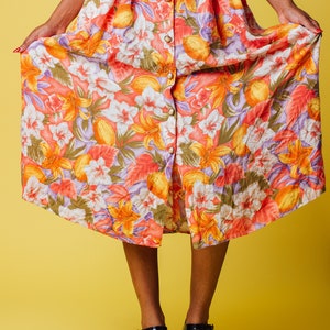 Vintage Floral Highwaist Maxi Skirt image 4