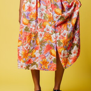 Vintage Floral Highwaist Maxi Skirt image 3