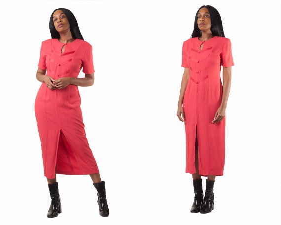 Vintage 90's Pink Dawn Joy Fashions Maxi Dress - image 1