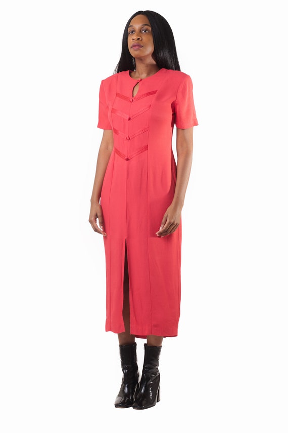 Vintage 90's Pink Dawn Joy Fashions Maxi Dress - image 2