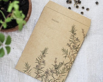 Printable Seed Packet, Instant Download, Rosemary Design