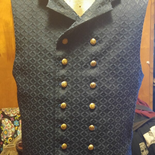 Daper and Dashing - Custom Stand Collar SteamPunk Vest