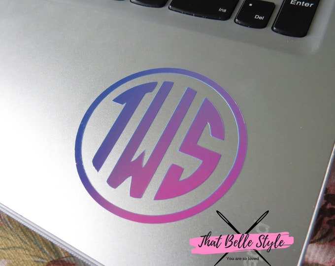 Vinyl Monogram Decals | Personalized | Back To School | College | Sorority Gifts | Dorm Decor