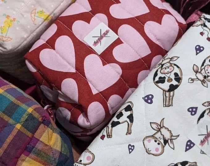 Boxy Makeup Pouch | Boxy Makeup Bag | Handmade | Slow Fashion | Sustainable