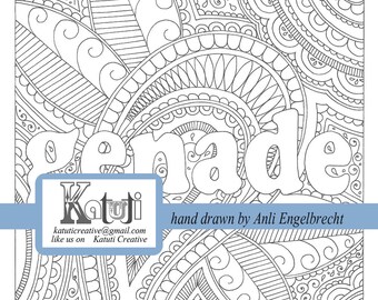 Download Coloring pages for adults Faith Word Grace instant download