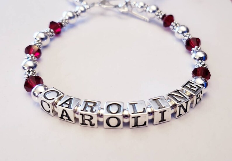 Bead Name Bracelet Mother Grandmother Mom Family Beaded Name Etsy