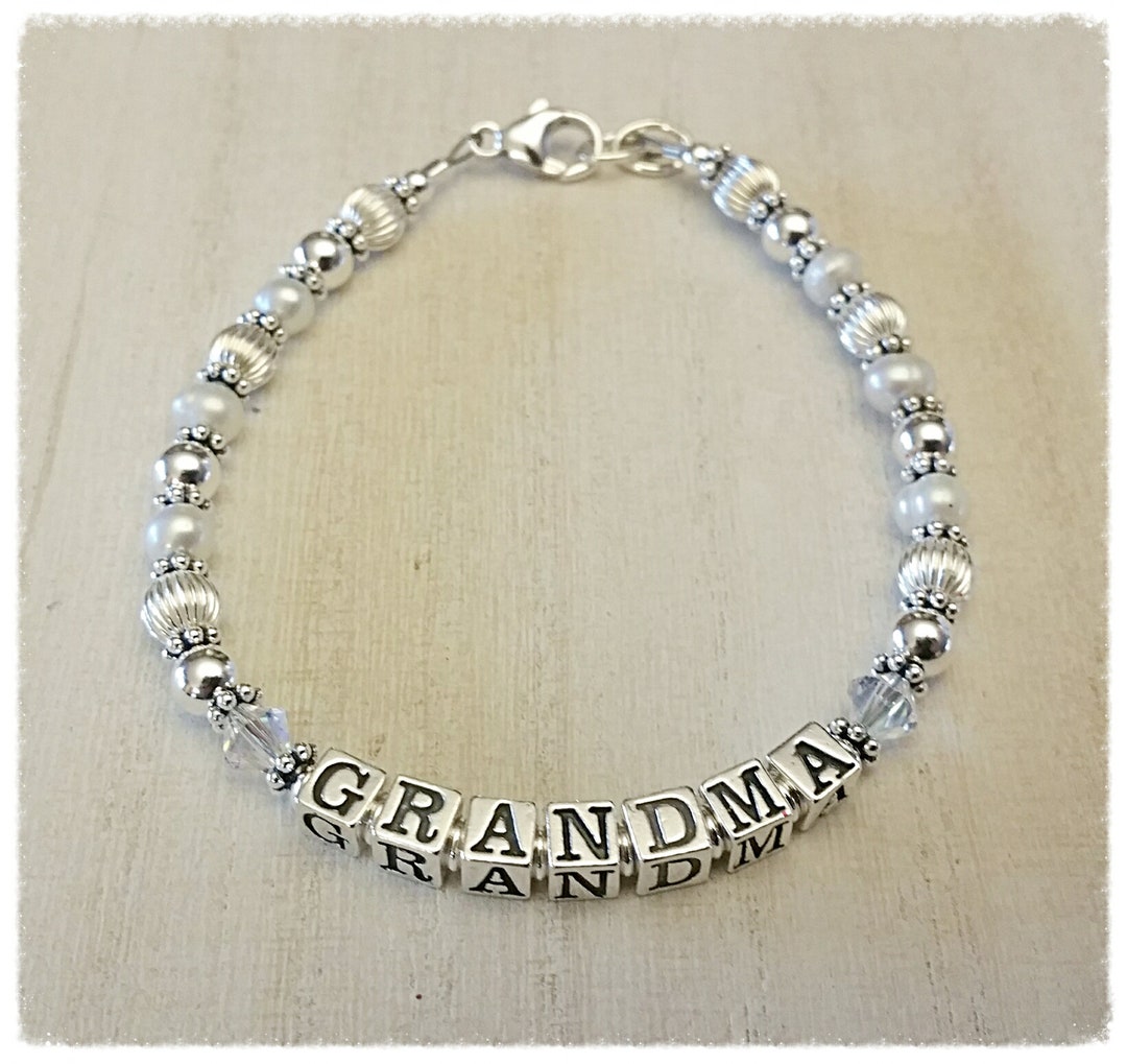 Bead Name Bracelet Mother's Grandmother's Bracelet Etsy