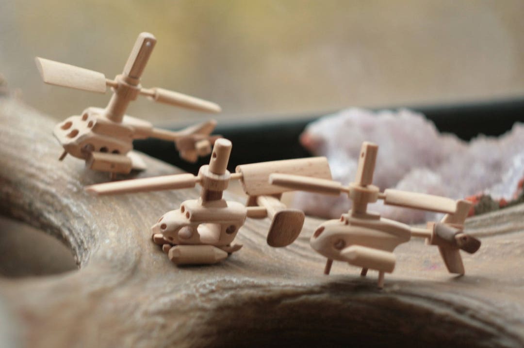 Helicopter Wooden Model Helicopter Collectible Figurine Gift Etsy
