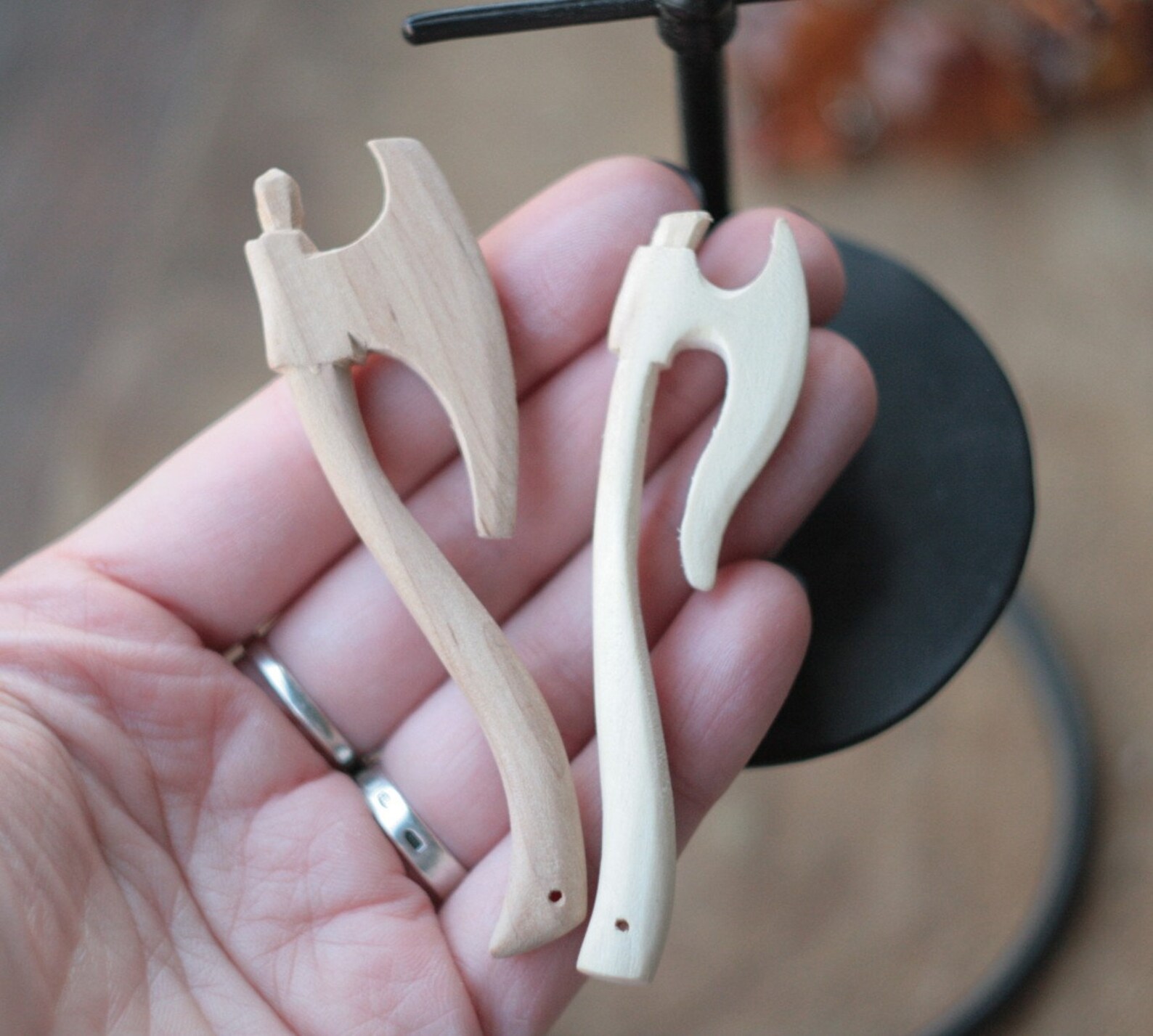 Wooden Axe Amulets Athame Alebardar Old Weapon Vicca Tribal Etsy