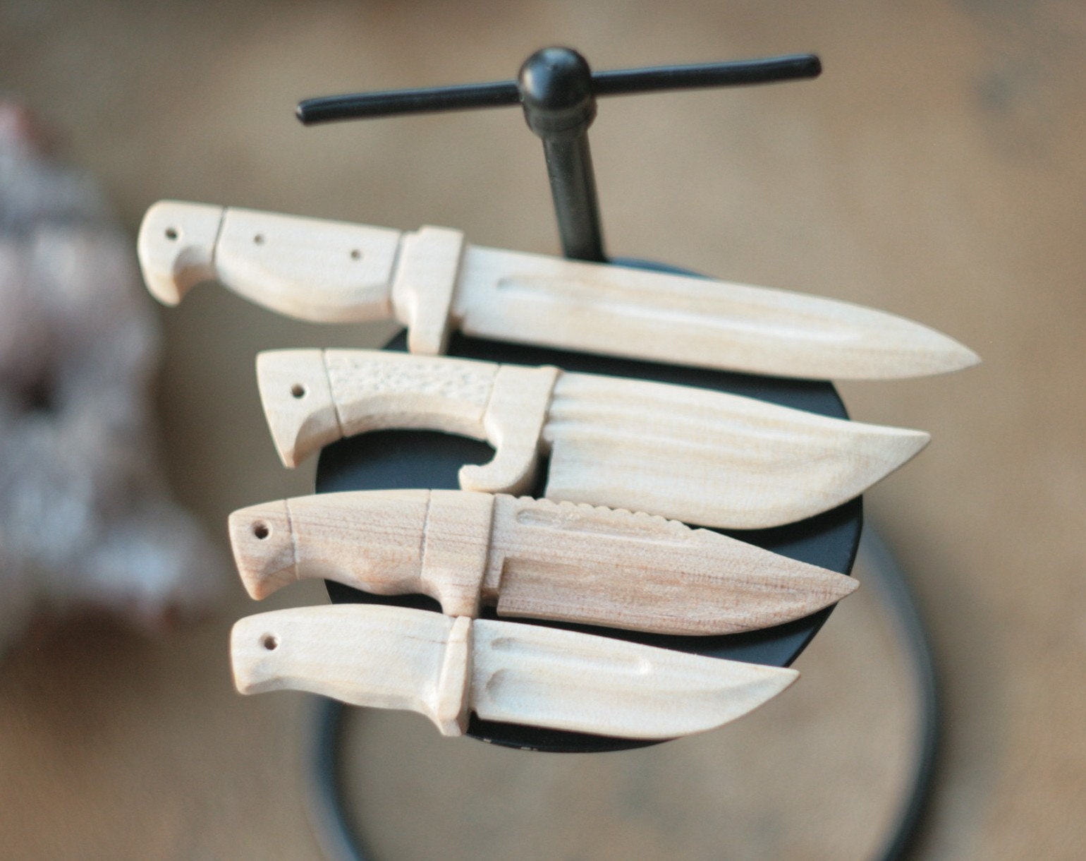 Toy hunting knives Wooden boline athame ritual dagger wood Etsy