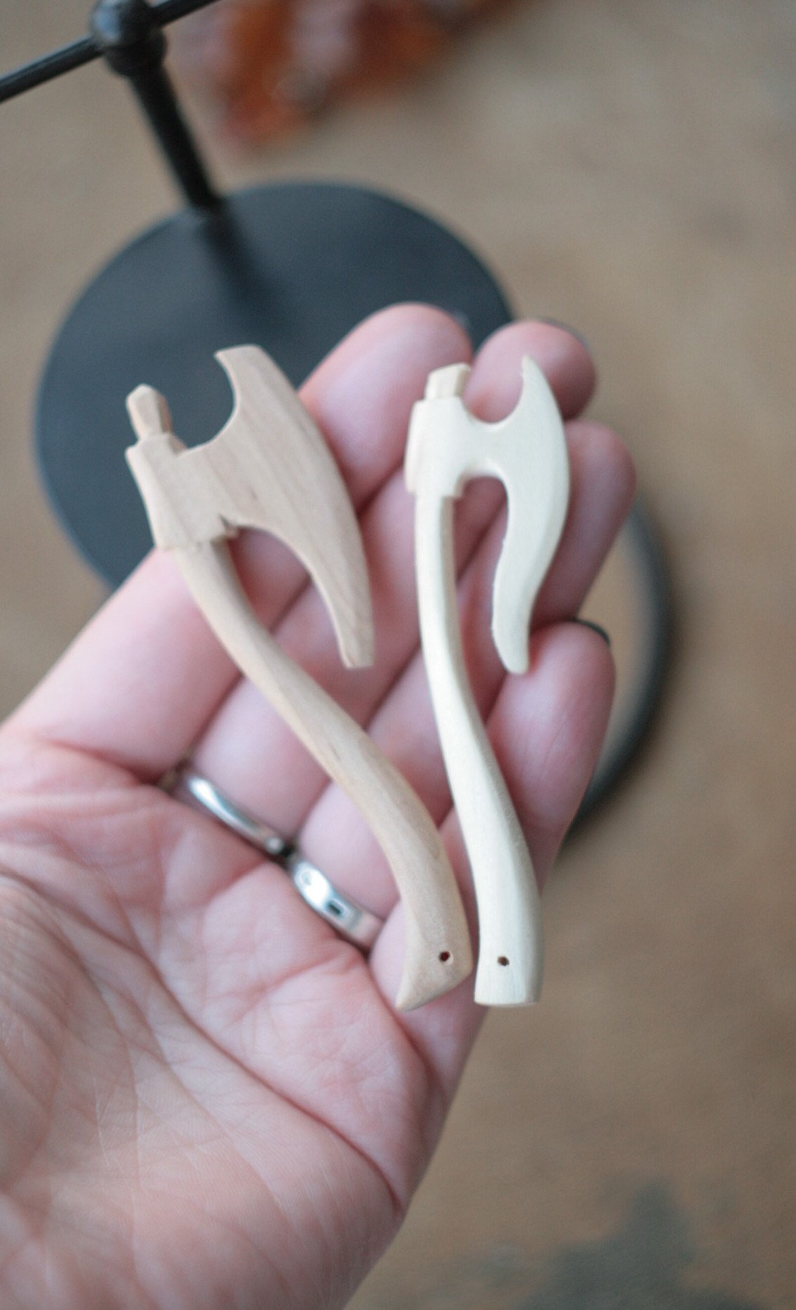 Wooden Axe Amulets Athame Alebardar Old Weapon Vicca Tribal Etsy