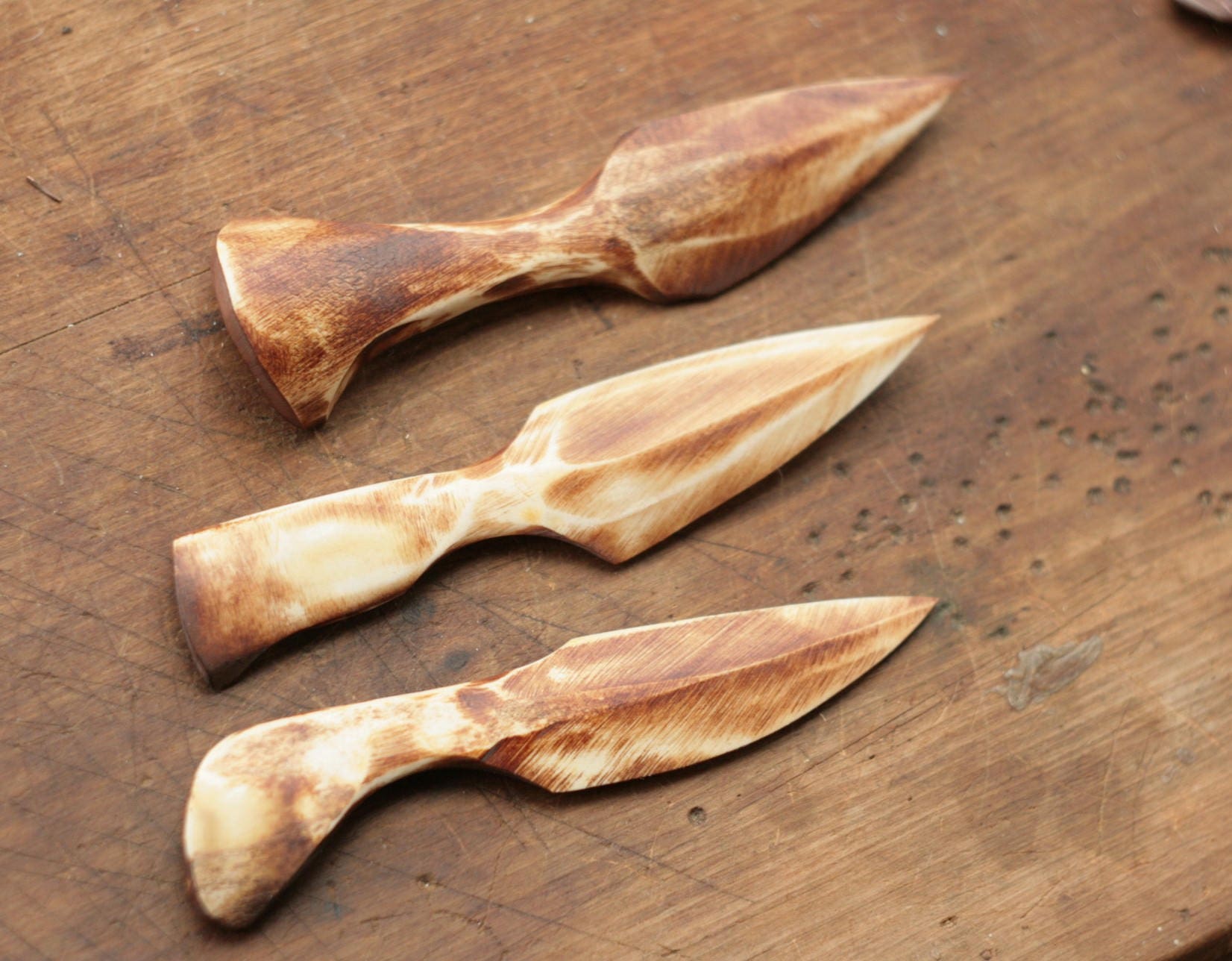 Bone ritual athame solid bone knife small magic Knives Etsy