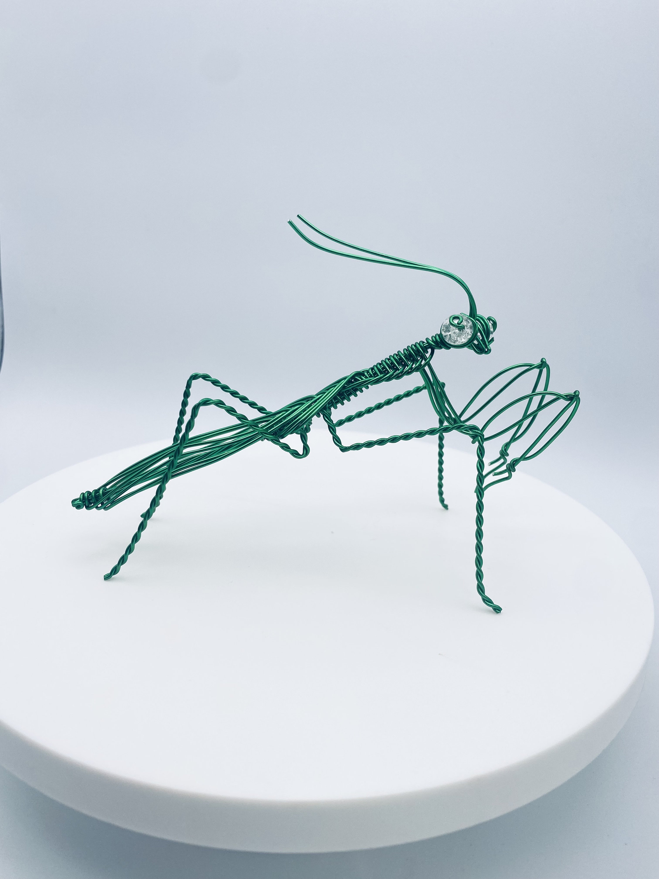 Praying Mantis Wire Sculpture/ Fridge Magnet/ Insect Magnet