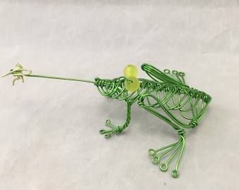 Frog wire sculpture handmade