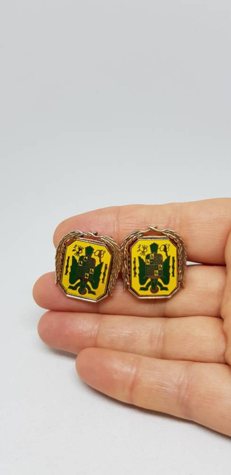 Swank cufflinks shield cuff links collectable vintage cufflinks gift for him birthday gift fathers day