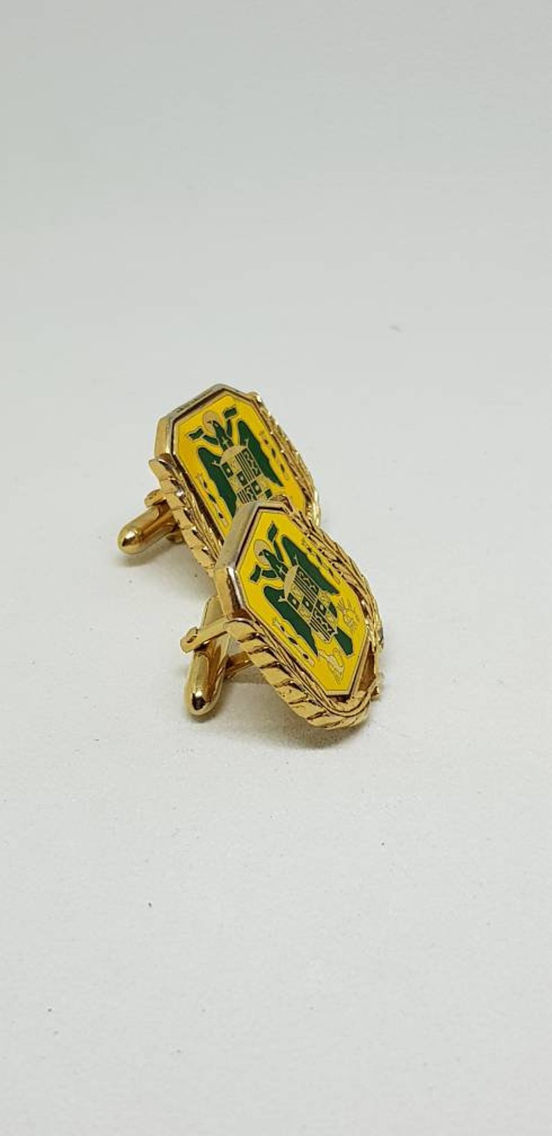 Swank cufflinks shield cuff links collectable vintage cufflinks gift for him birthday gift fathers day