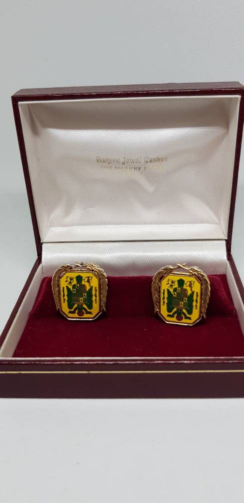 Swank cufflinks shield cuff links collectable vintage cufflinks gift for him birthday gift fathers day