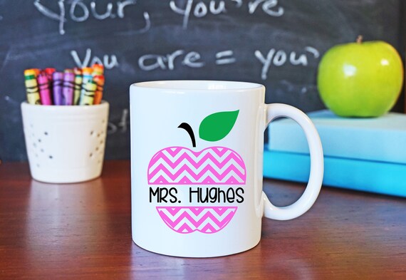 Apple Teacher coffee mug apple coffee mug teacher gift teacher appreciation teacher coffee gift superpower superhero coffee mug present Il_570xn